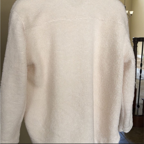 Banana Republic Ivory Sherpa Trucker Jacket US M - Picture 11 of 11